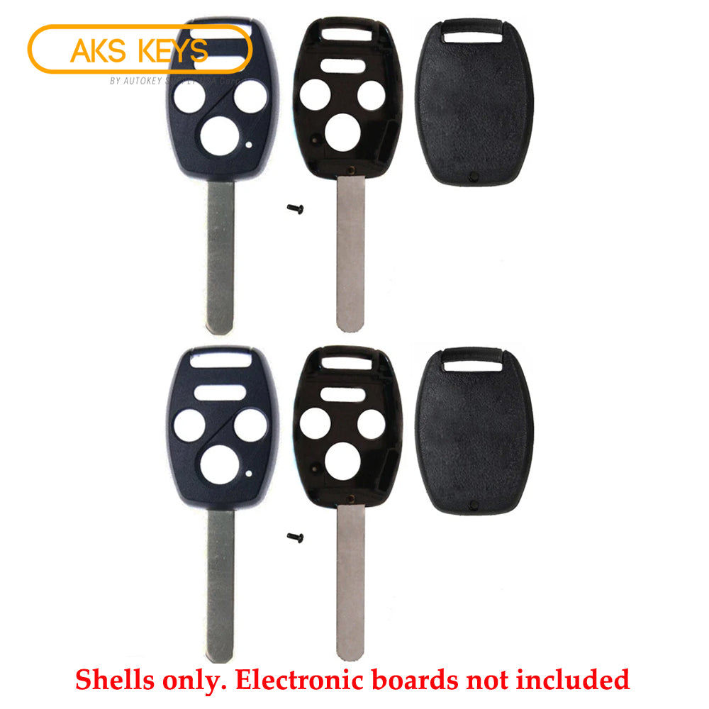 2003 - 2013 Honda Remote Key Shell 4B W/ Chip Holder (2 Pack)