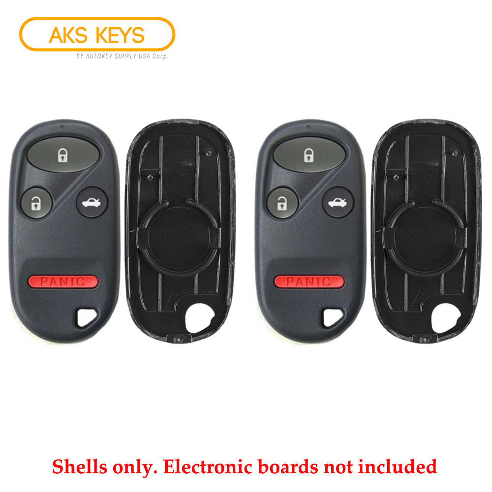 New Replacement Remote Keyless Fob Case Shell 4B for Honda FCC# OUCG8D-344H-A (2 Pack)