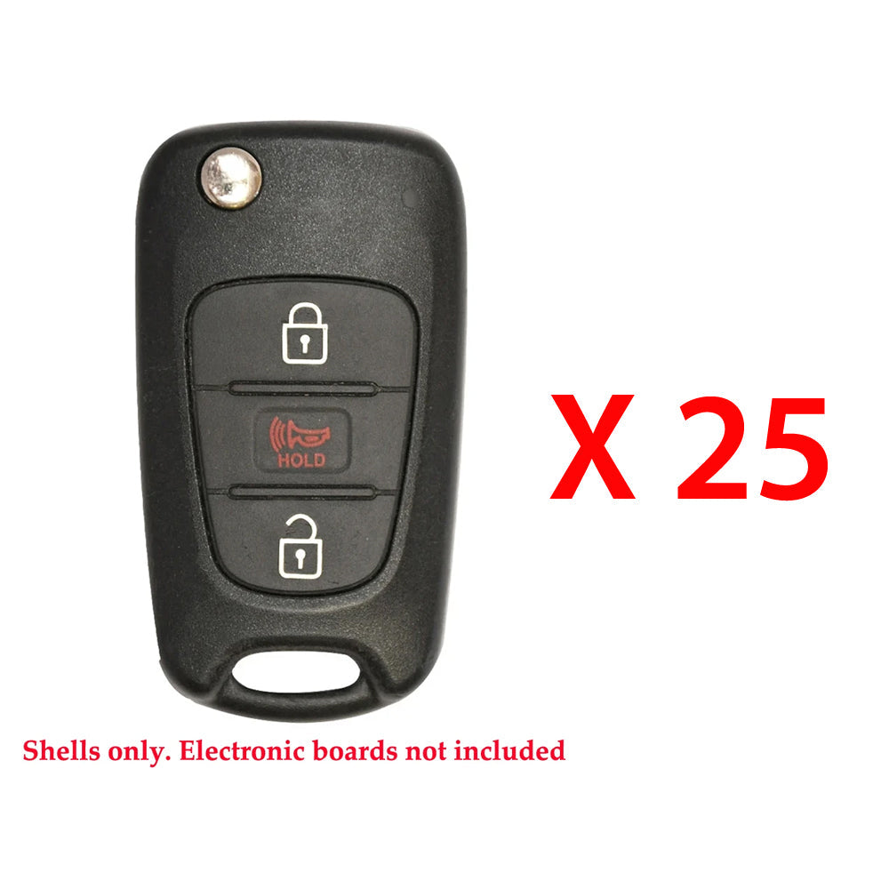 New Replacement Case Shell Housing Flip Fob Remote Head Flip Key For Kia (25 Pack)