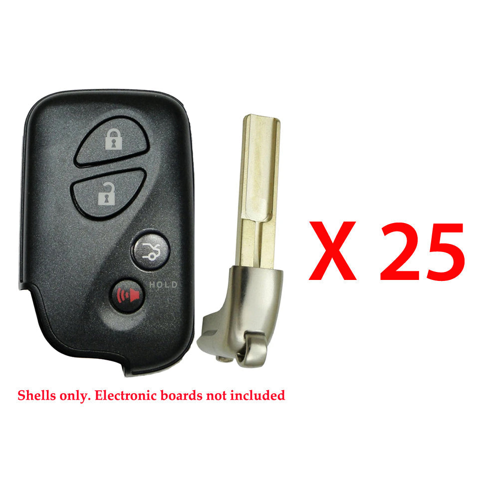 2010 - 2012 Lexus Smart Key Remote Shell 4B for FCC# HYQ14ACX (25 Pack)