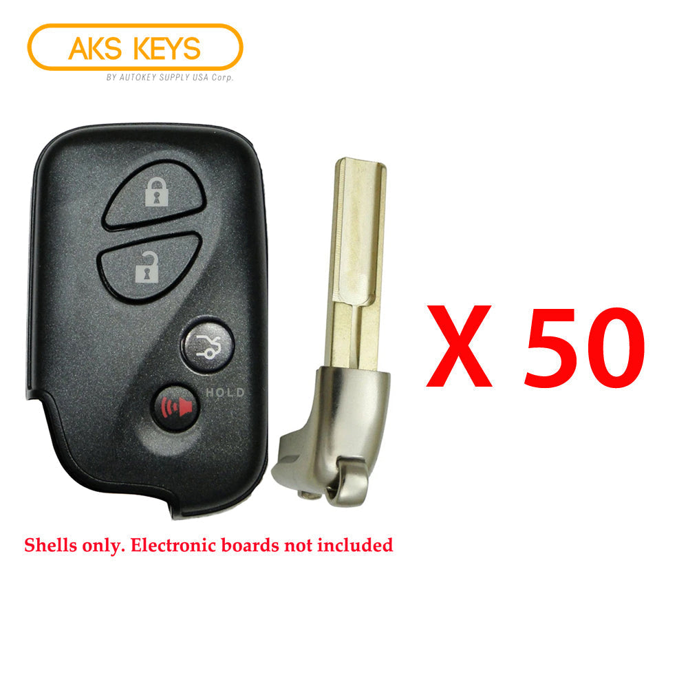 2010 - 2012 Lexus Smart Key Remote Shell 4B for FCC# HYQ14ACX (50 Pack)