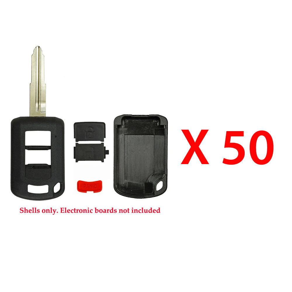 New Replacement Remote Key Keyless Fob Case Shell 3B for Mitsubishi (50 Pack)