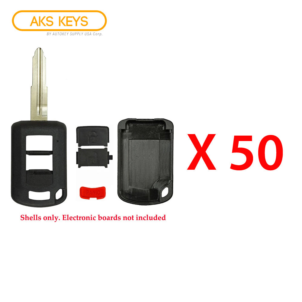 New Replacement Remote Key Keyless Fob Case Shell 3B for Mitsubishi (50 Pack)