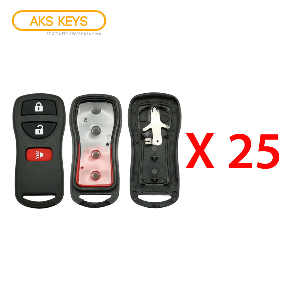 2002 - 2014 Nissan Remote Shell 3B Fits for Fcc# KBRASTU15 (25 Pack)