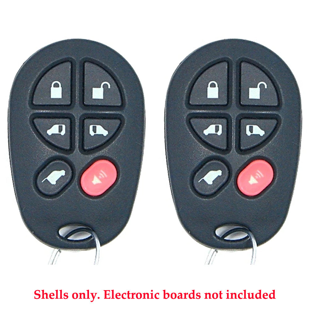 Toyota Remote Control Shell 6B for FCC# GQ43VT20T (2 Pack)