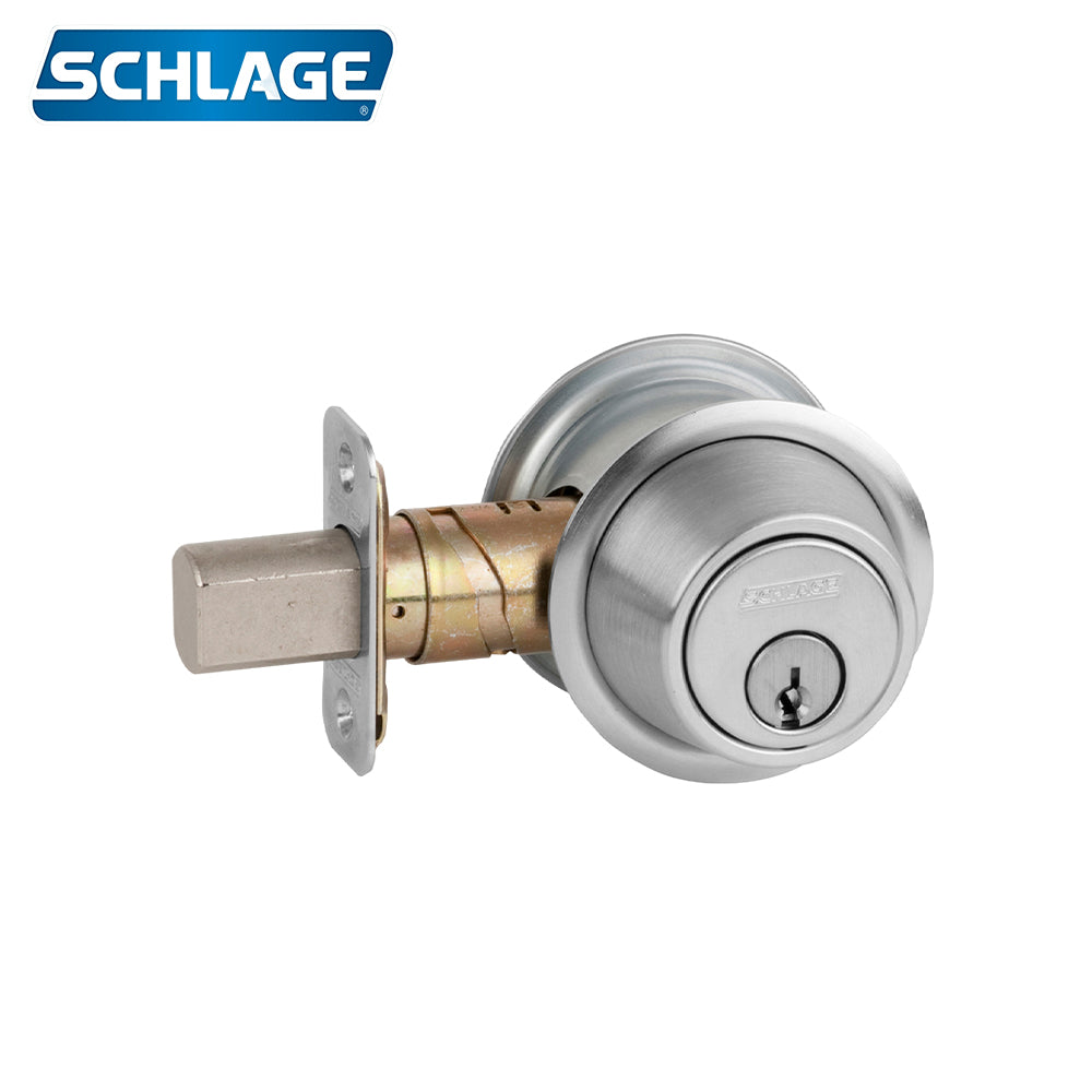 Schlage - B560P Single Cylinder Deadlatch - Grade 2 ANSI E0152 - Satin Chrome