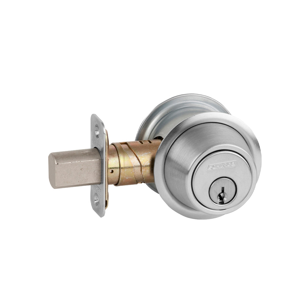 Schlage - B562P Double Cylinder Commercial Deadbolt - Grade 2 ANSI Function E0142 - Satin Chrome