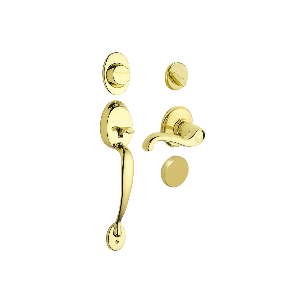 Schlage - F360 Single Cylinder Handleset 605 - Bright Brass