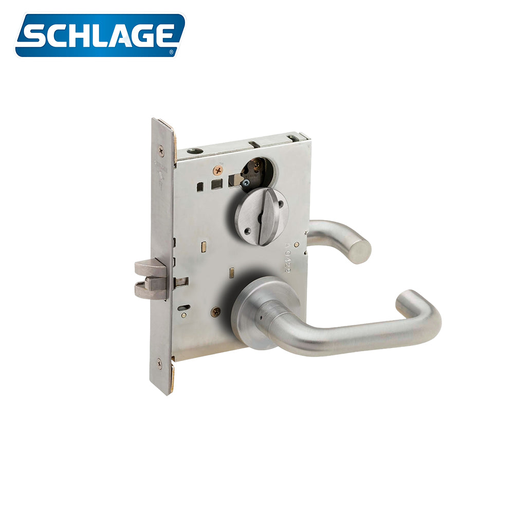 Schlage - L9040 Fire Rated L Series Mortise Lock - Right Handed Body Only - Grade 1 - Satin Chrome