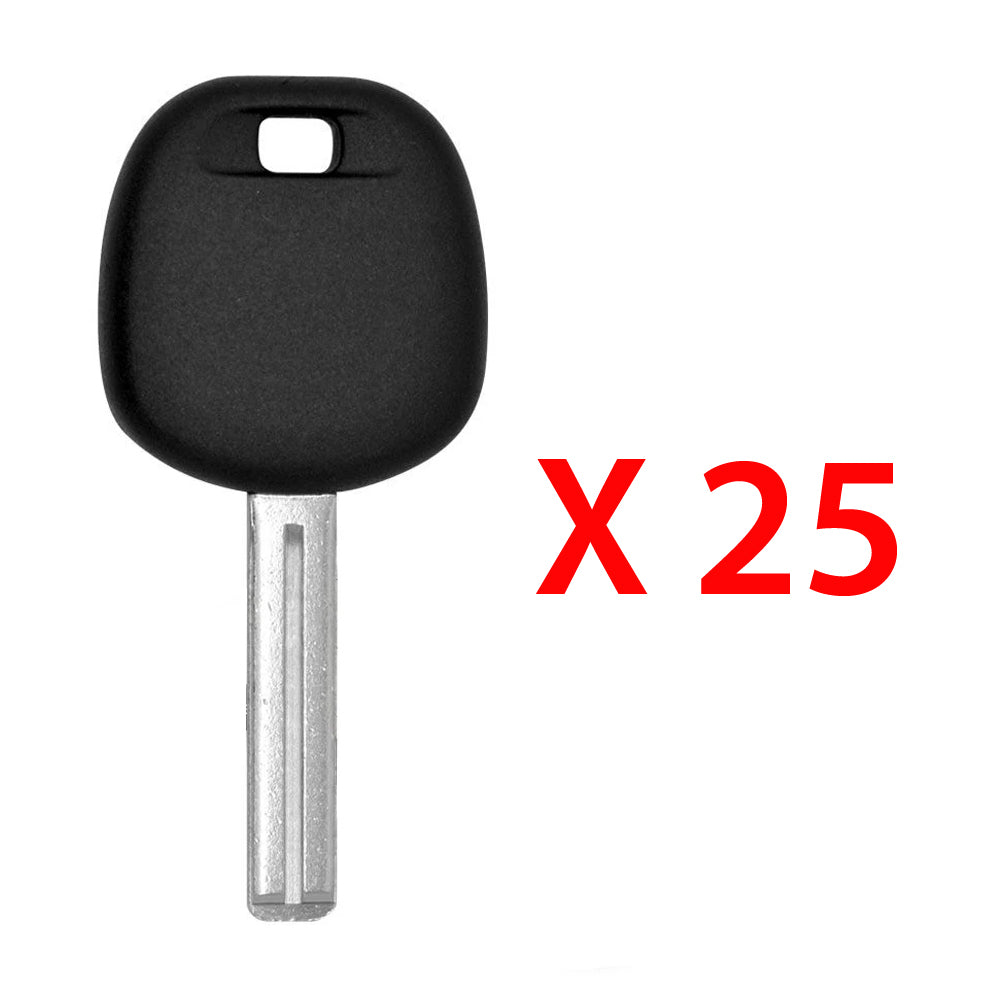 2001 - 2010 Lexus Transponder key - 4D68 Chip - TOY50-PT Medium Blade (25 Pack)