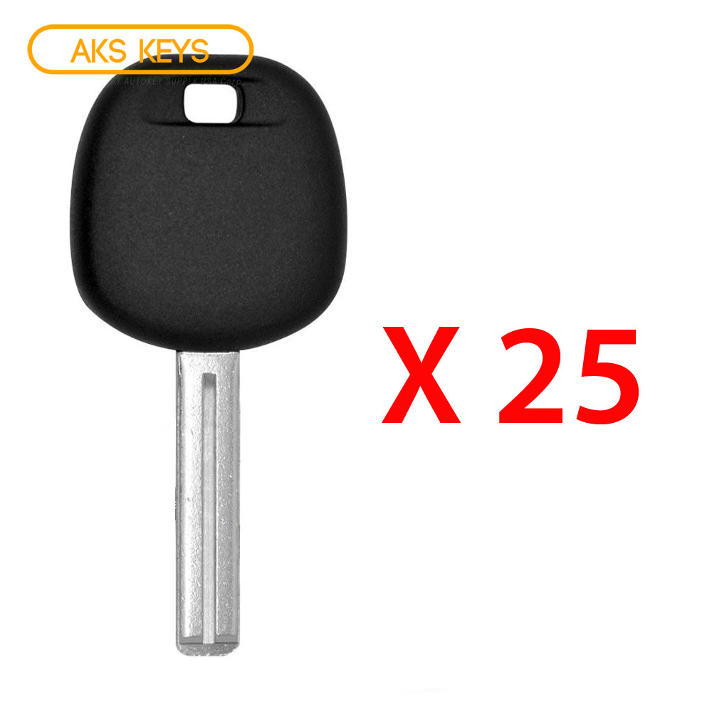 2001 - 2010 Lexus Transponder key - 4D68 Chip - TOY50-PT Medium Blade (25 Pack)