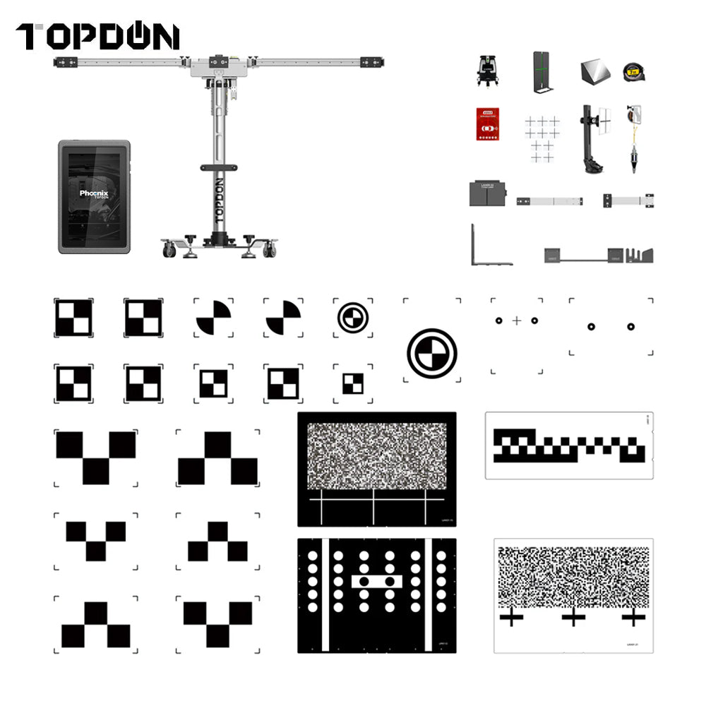 TOPDON Phoenix Mobile Adas Foldable Calibration Basic Package with PHOENIX Diagnostic Tool