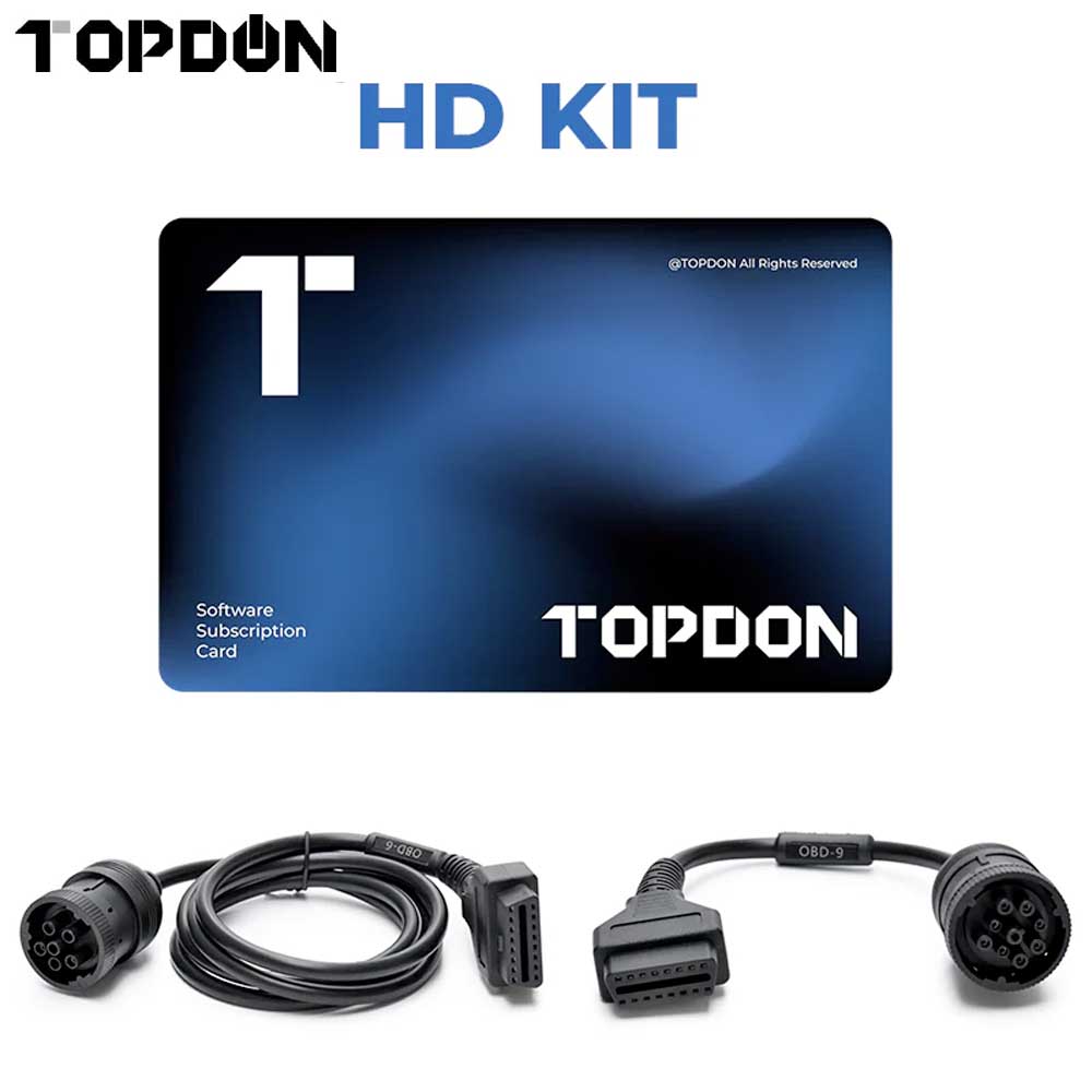 TOPDON Phoenix Smart Intelligent Diagnostic Scanner with Heavy Duty Cables and One Year of Heavy Duty Update