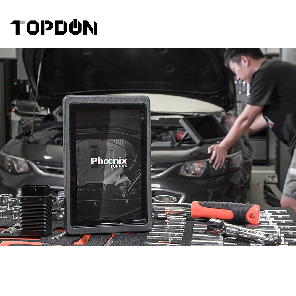 TOPDON - Phoenix Max Heavy Duty Kit - Advanced-Level Professional  Diagnostic Tool with Scope, Heavy Duty Cables and One Year Of Heavy Duty  Updates