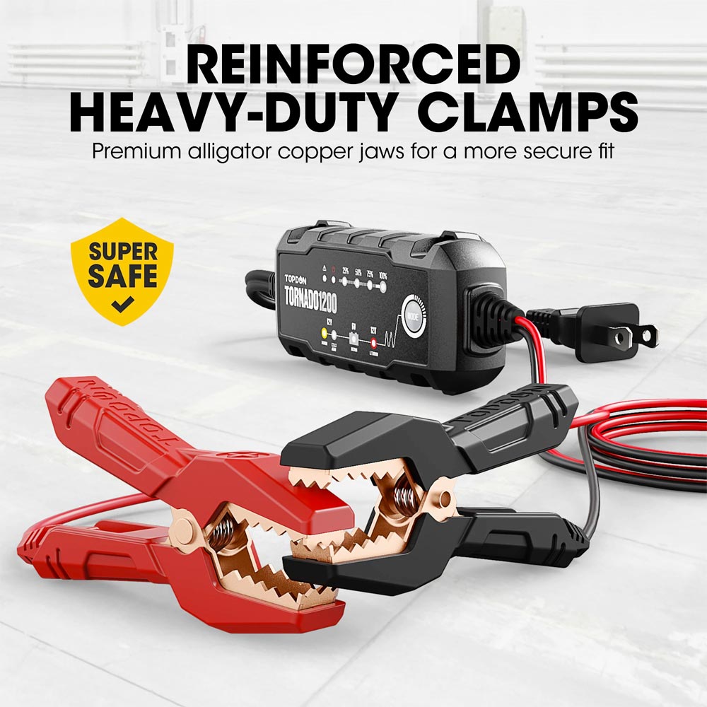 TOPDON TORNADO 1200 - 6V & 12V Lead-Acid Battery and Lithium-Ion Battery charger