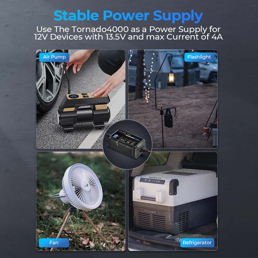 TOPDON TORNADO 4000 - Versatile and Safe All-in-one Battery Charger - 65W