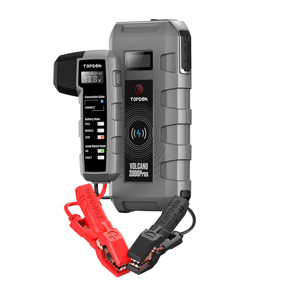 TOPDON VOLCANO 2000 PROS - 2000A - 12V Lithium Battery Booster Jumper & Testing - Discontinued!