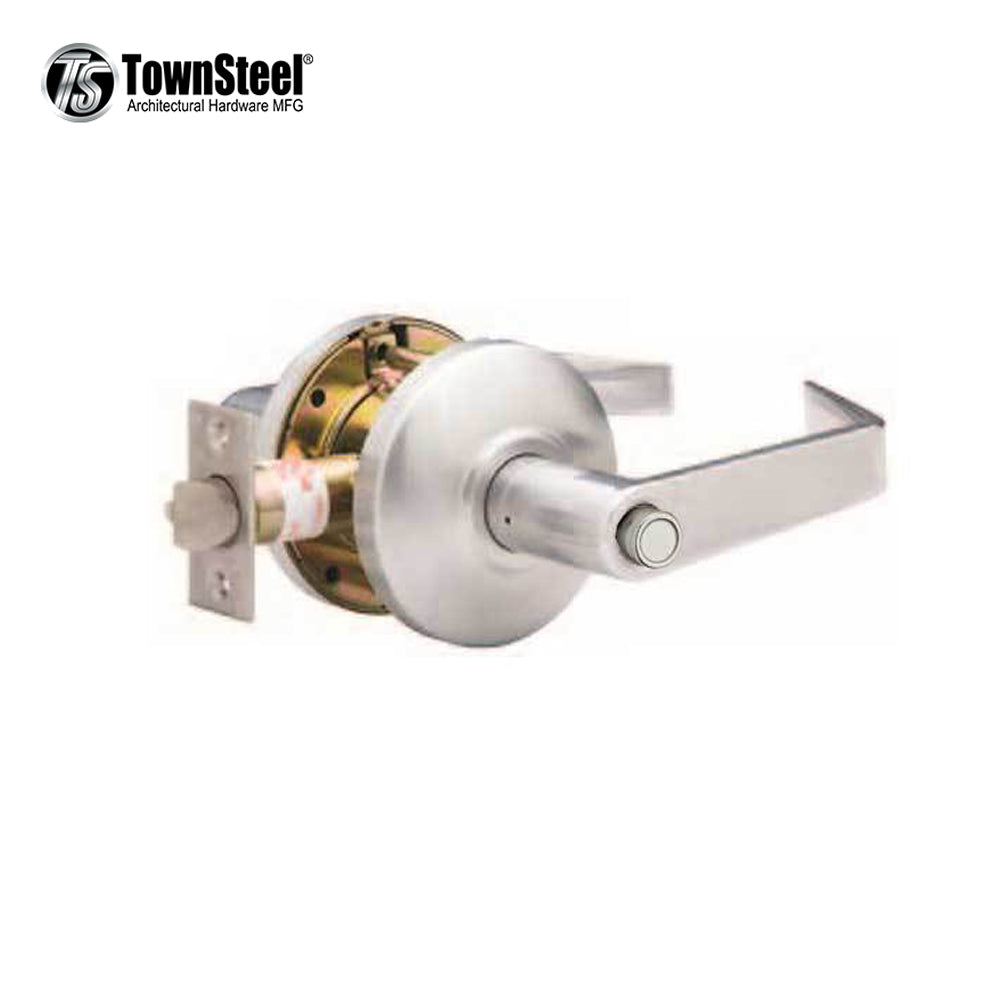 TownSteel - CSRC-76-S - Commercial Lever Set Handle - Clutch Lever Set - 2-3/4 Backset - Satin Chrome - Privacy - Grade 2