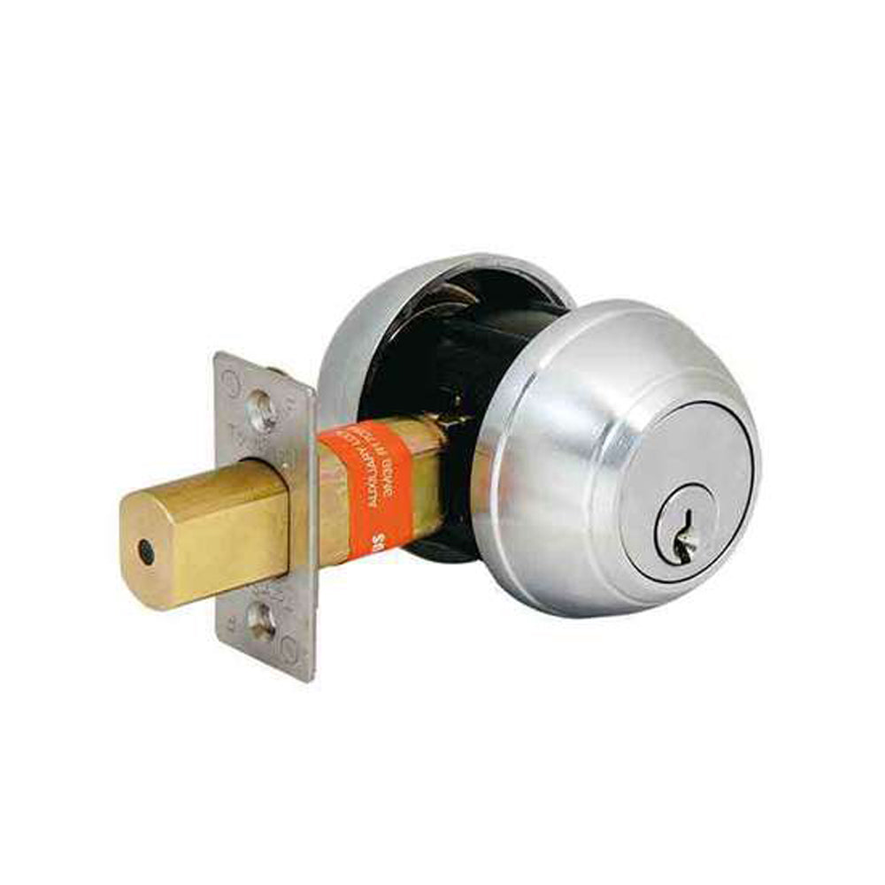 TownSteel - DBD-61 - Commercial Deadbolt - Single Cylinder - 2-3/4 Backset - Satin Chrome - Grade 1