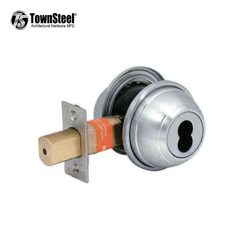 TownSteel - DBDI-61 - Commercial Deadbolt - Single - IC Core (SFIC) - 2-3/4 Backset - Satin Chrome - Grade 1