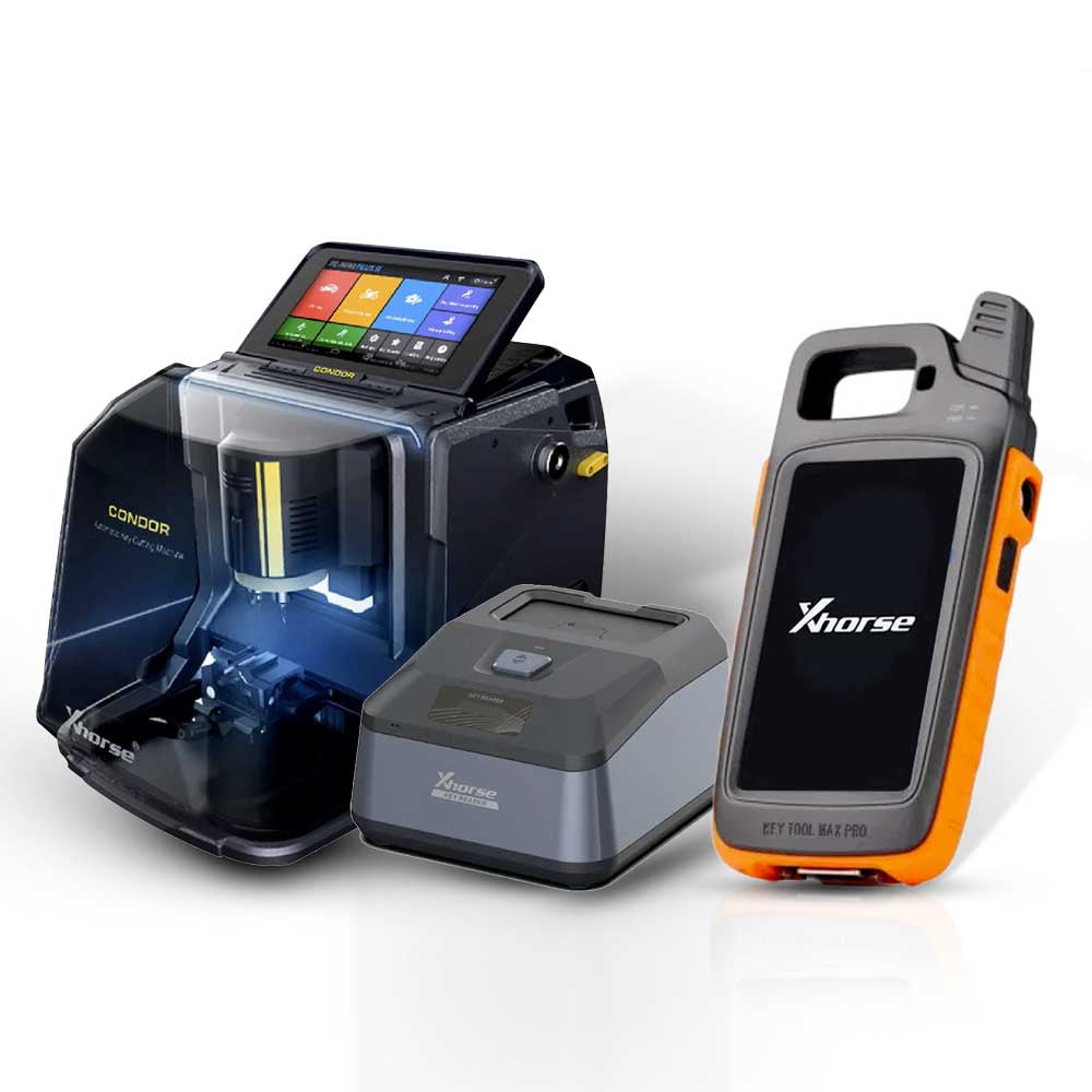 Xhorse Condor MINI Plus II Key Cutting Machine and XDKR00GL Key Reader with VVDI Key Tool MAX PRO Remote Generator