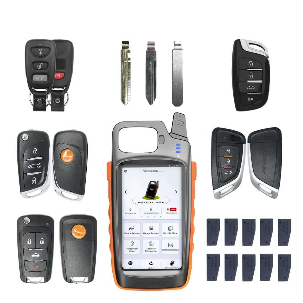 Xhorse VVDI Key Tool MAX and Universal Remote Key with Super Chips and Blades - Starter Pack