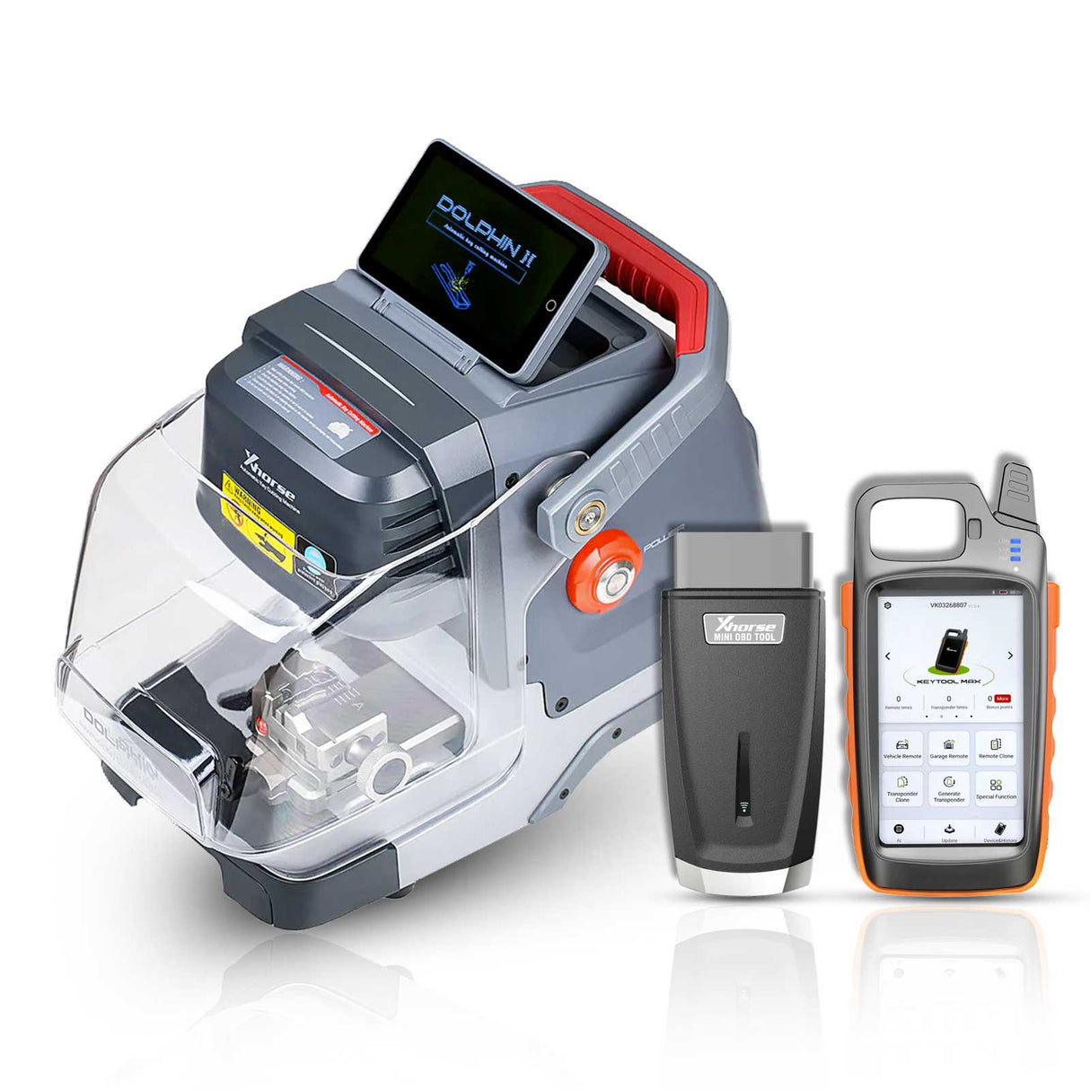 Xhorse XP-005L Dolphin II Key Cutting Machine with VVDI Key Tool MAX and VVDI MINI OBD Tool