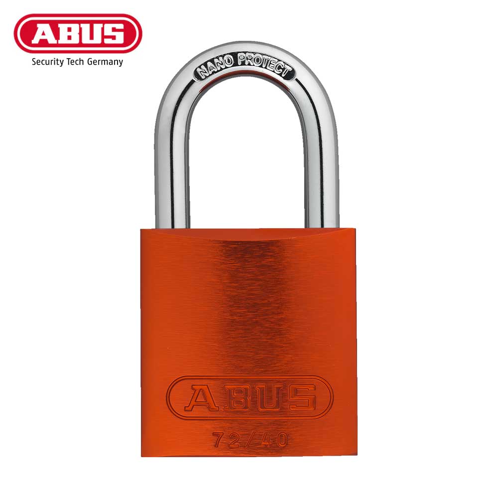 ABUS - 72/40 - Corrosion Resistant Anodized Aluminum Padlock - 1 Inch Shackle with Optional Keying and Optional Finish