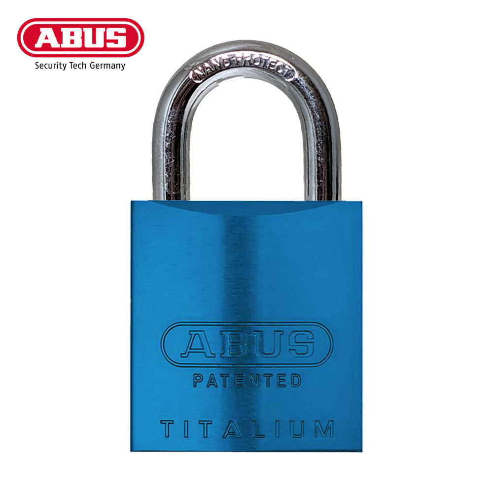 ABUS - 83AL/45 - Rekeyable Weatherproof Corrosion Resistant Blue Aluminum Padlock with Optional Shackle Length and Optional Keying - 1-27/32 Inch Width