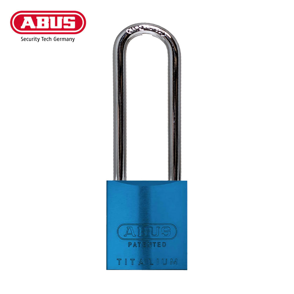 ABUS - 83AL/45 - Rekeyable Weatherproof Corrosion Resistant Blue Aluminum Padlock with Optional Shackle Length and Optional Keying - 1-27/32 Inch Width