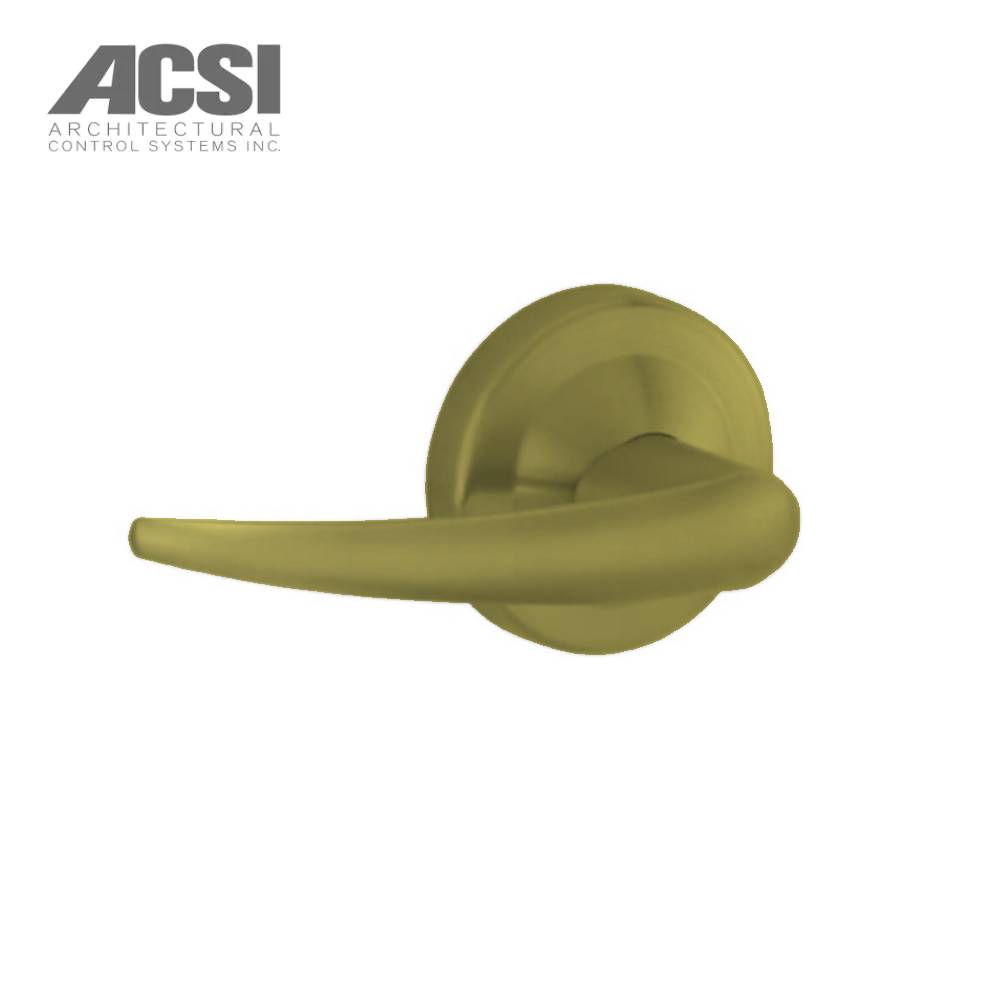 ACSI - ACND80JDEL-OME - Storeroom Electric Cylindrical Lock with Omega Lever Fail Safe Request Exit Switch and Schlage FSIC Prep - Grade 1