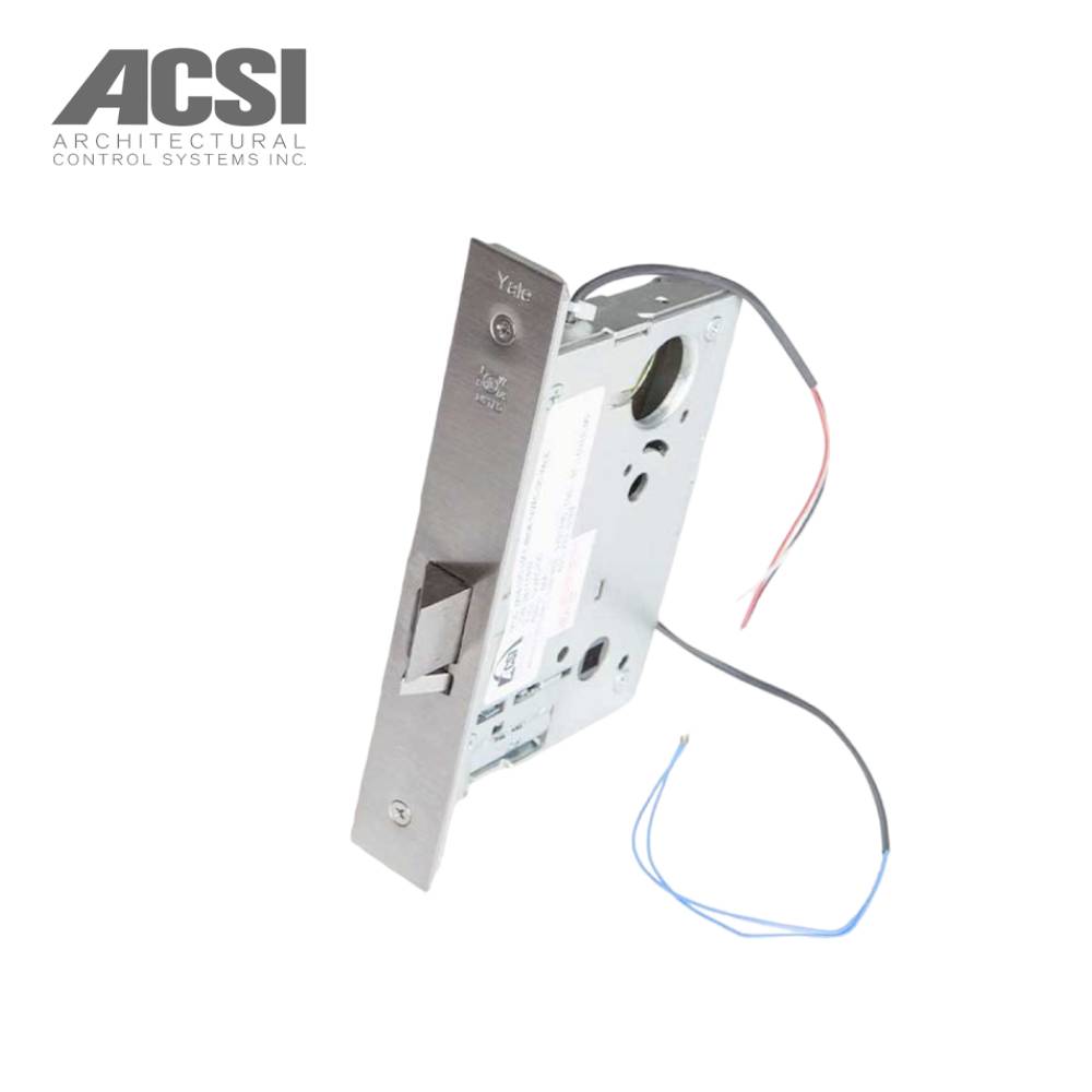 ACSI - M1520M-AE-1-8808-LC - Entry Mortise Lever Lock - Fail Secure with Motor Controlled - Authorized Egress - Less Cylinder and Yale 8800 Series Office