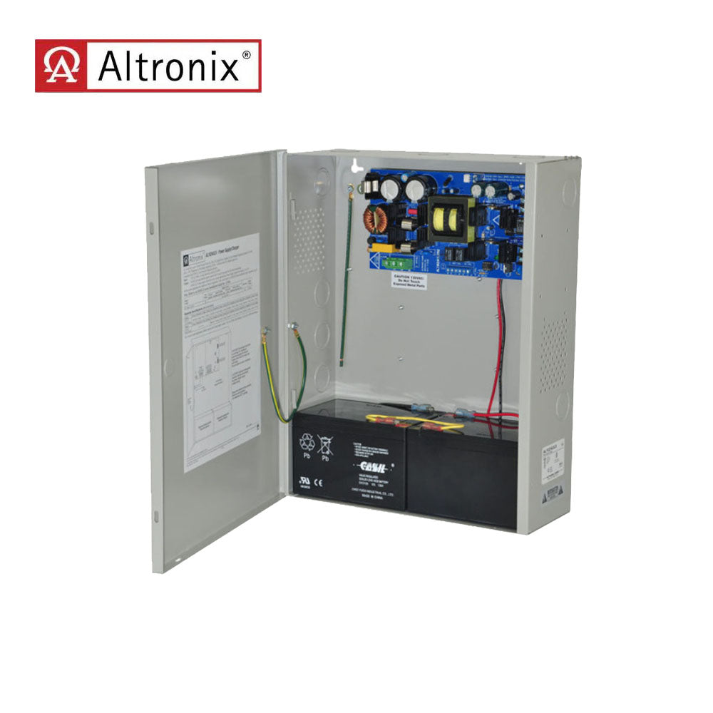 Altronix - AL1024ULX - Power Supply or Charger - 115VAC 60Hz at 4.2A Input and Single Output - 24VDC at 8A or 10A - Grey Enclosure