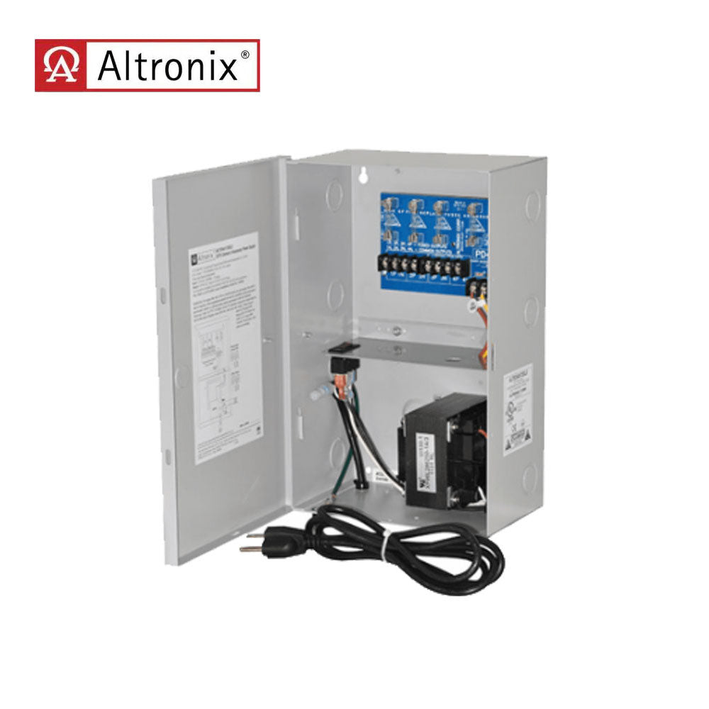 Altronix - ALTV244175UL3 - CCTV Power Supply with 3 Wire Line Cord - 4 Fuse Protected Outputs - Grey Enclosure