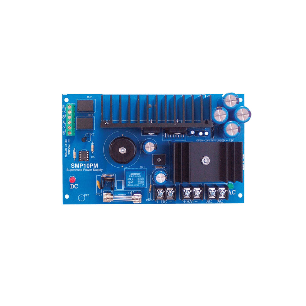 Altronix - SMP10PM - Power Supply Charger Board with Single Output - 12 or 24VDC at 10A