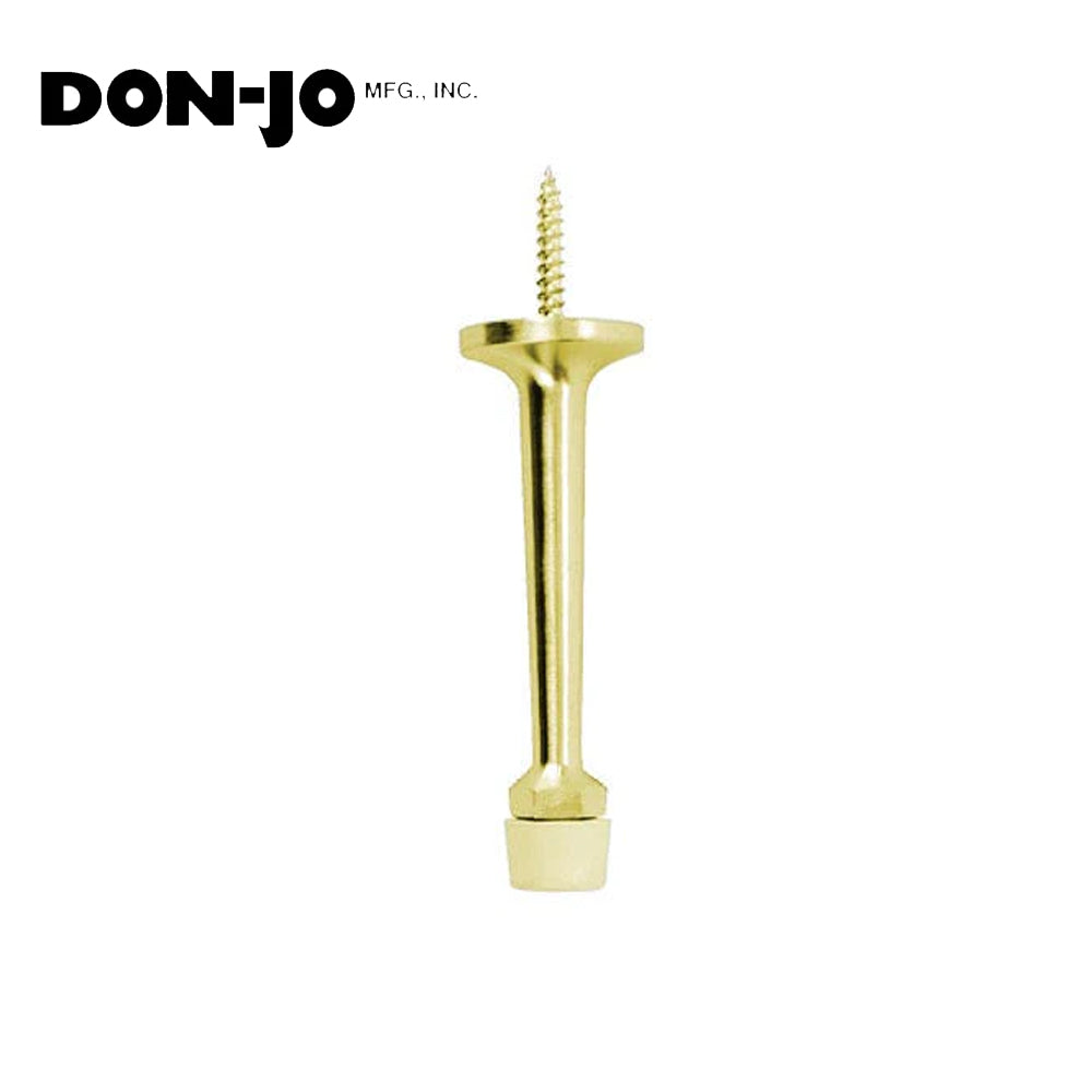 Don-Jo - 1506-609 - Rigid Base Stop with Cast Brass 1 Base and 3-1/4 Projection - 609 (Satin Brass Finish)