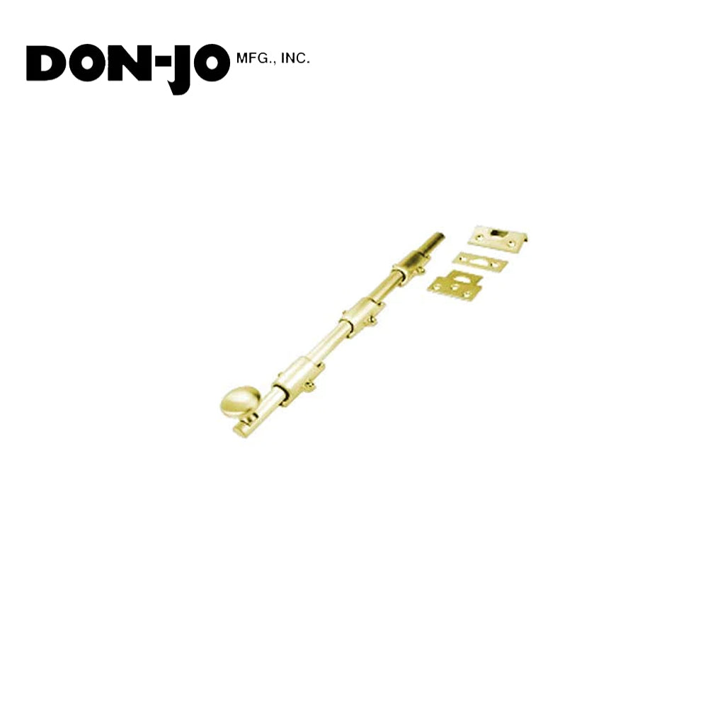Don-Jo - 1634-605 - Dutch Door Bolt with 12 Length and 1-5/8 Width - 605 (Bright Brass Finish)