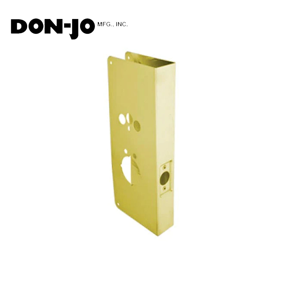 Don-Jo - 17-PB-CW - Wrap Around with Schlage Cobra locks 15 Height and 5-1/8 Width - PB (Bright Brass Finish-605)