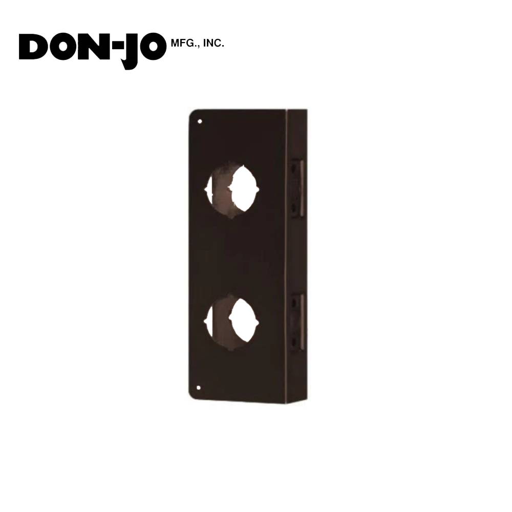 Don-Jo - 258-10B-CW - Wrap Around Plate for Double Locks 22 Gauge Steel 12 Height and 4-1/4 Width with 2-3/4 Backset - 10B (Oil Rubbed Bronze Finish-613)