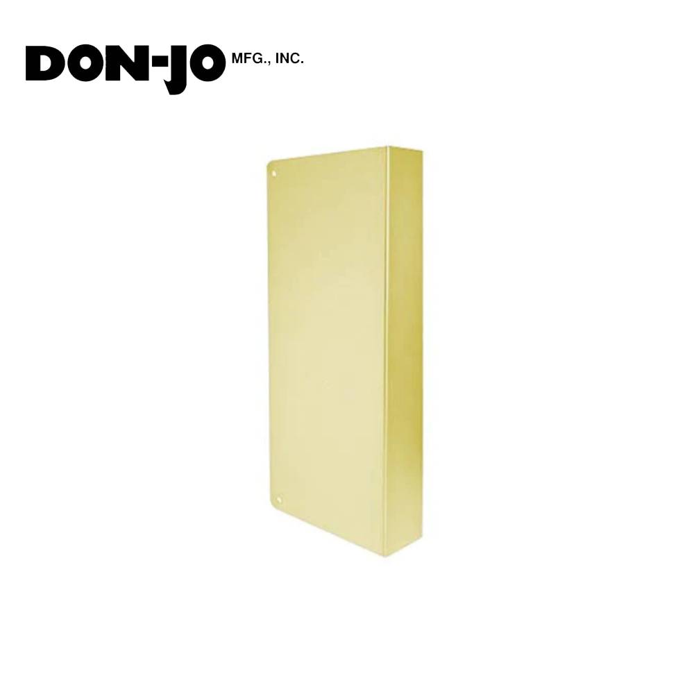 Don-Jo - 40-PB-CW - Wrap Around Cover Plate 22 Gauge Steel 9 Height and 4-1/4 Width - PB (Bright Brass Finish-605)