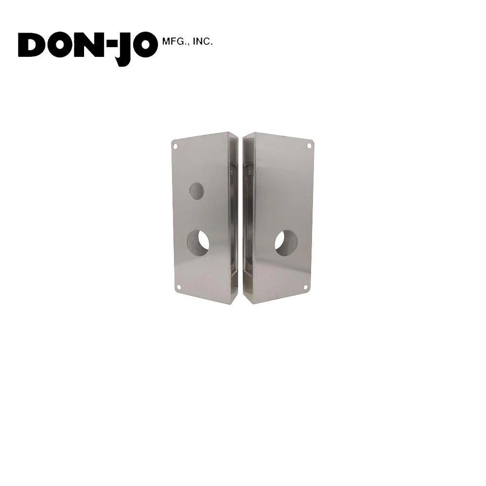 Don-Jo - 4020-LHR-S-CW - Wrap Around Plate 22 Gauge Steel 12 Height and 5-1/8 Width with 2-3/4 Backset - S (Satin Stainless Steel Finish-630)