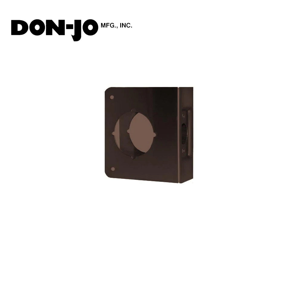 Don-Jo - 81-10B-CW - Wrap Around Plate 22 Gauge Steel, 4-1/4 Width and 4-1/2 Height with 2-1/8 Hole for Cylindrical Lock - 2-3/4 Backse - 10B (Oil Rubbed Bronze Finish-613)