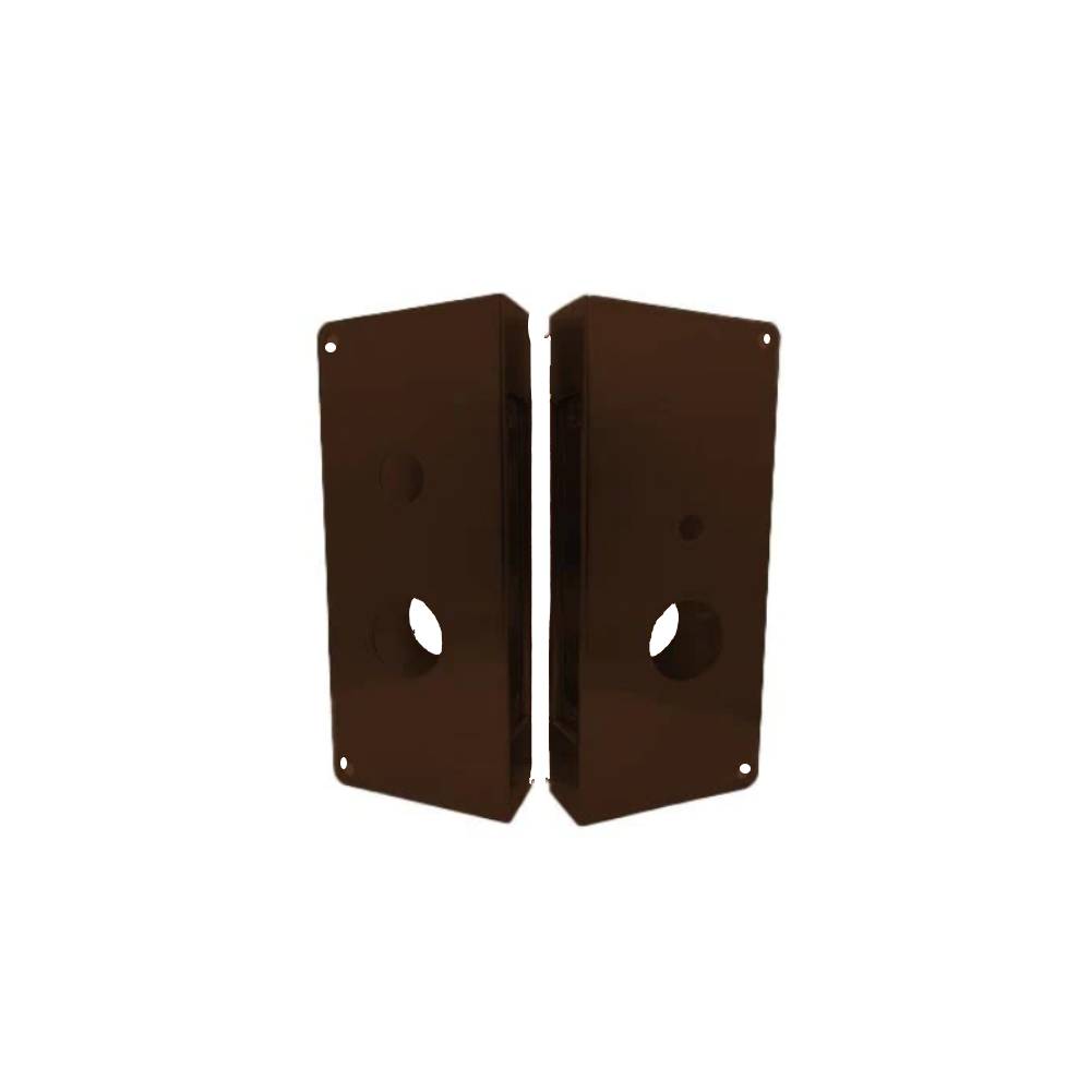 Don-Jo - 9050-LHR-BZ-CW - Wrap Around Plate 22 Gauge Steel 12 Height and 5-1/8 Width with 2-3/4 Backset - BZ (Satin Bronze Finish-612)