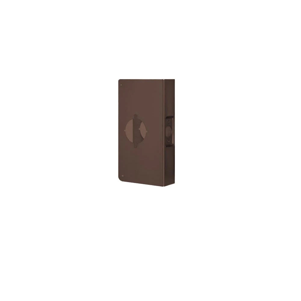 Don-Jo - 9K-BZ-CW - Wrap Around Plate 22 Gauge Steel 4-3/4 Width and 9 Height with 2-1/8 Hole for Marks Cylindrical Lever Lock - 2-3/4 Backset - BZ (Satin Bronze Finish-612)