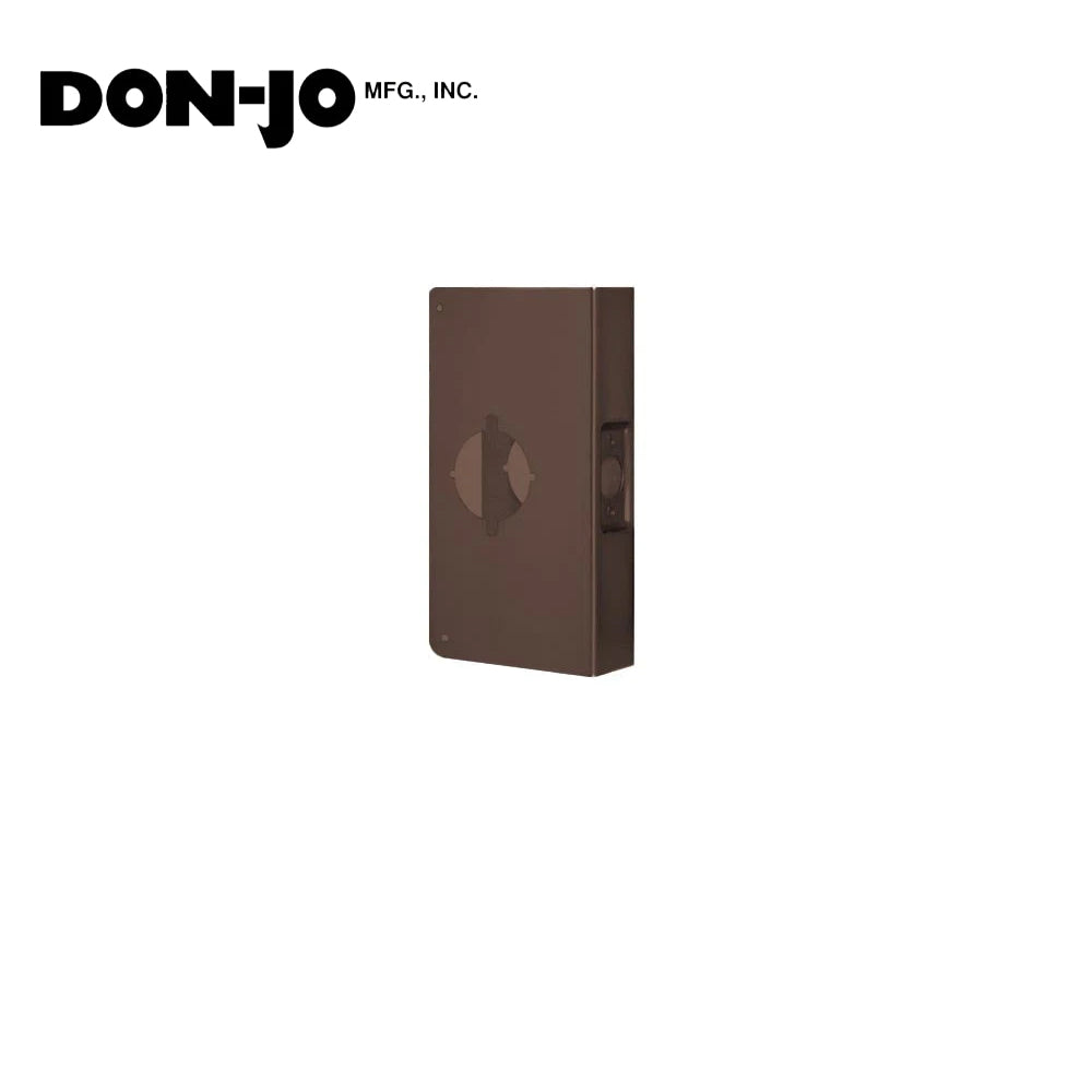 Don-Jo - 9K-BZ-CW - Wrap Around Plate 22 Gauge Steel 4-3/4 Width and 9 Height with 2-1/8 Hole for Marks Cylindrical Lever Lock - 2-3/4 Backset - BZ (Satin Bronze Finish-612)