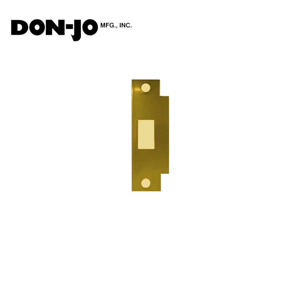 Don-Jo - BFD-2-BP - Deadbolt ANSI Strike for Hollow Metal Frame with 13 Gauge Steel 4-7/8 Height and 1-1/4 Width - BP (Bright Brass Plated Clear Coated Finish)