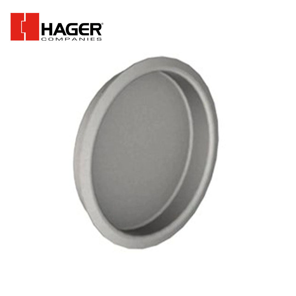 HAGER - 2630 - Round Flush Cup Pull - 2-7/16" Overall Diameter with 2-1/16" Finger Pull Diameter - Satin Chrome