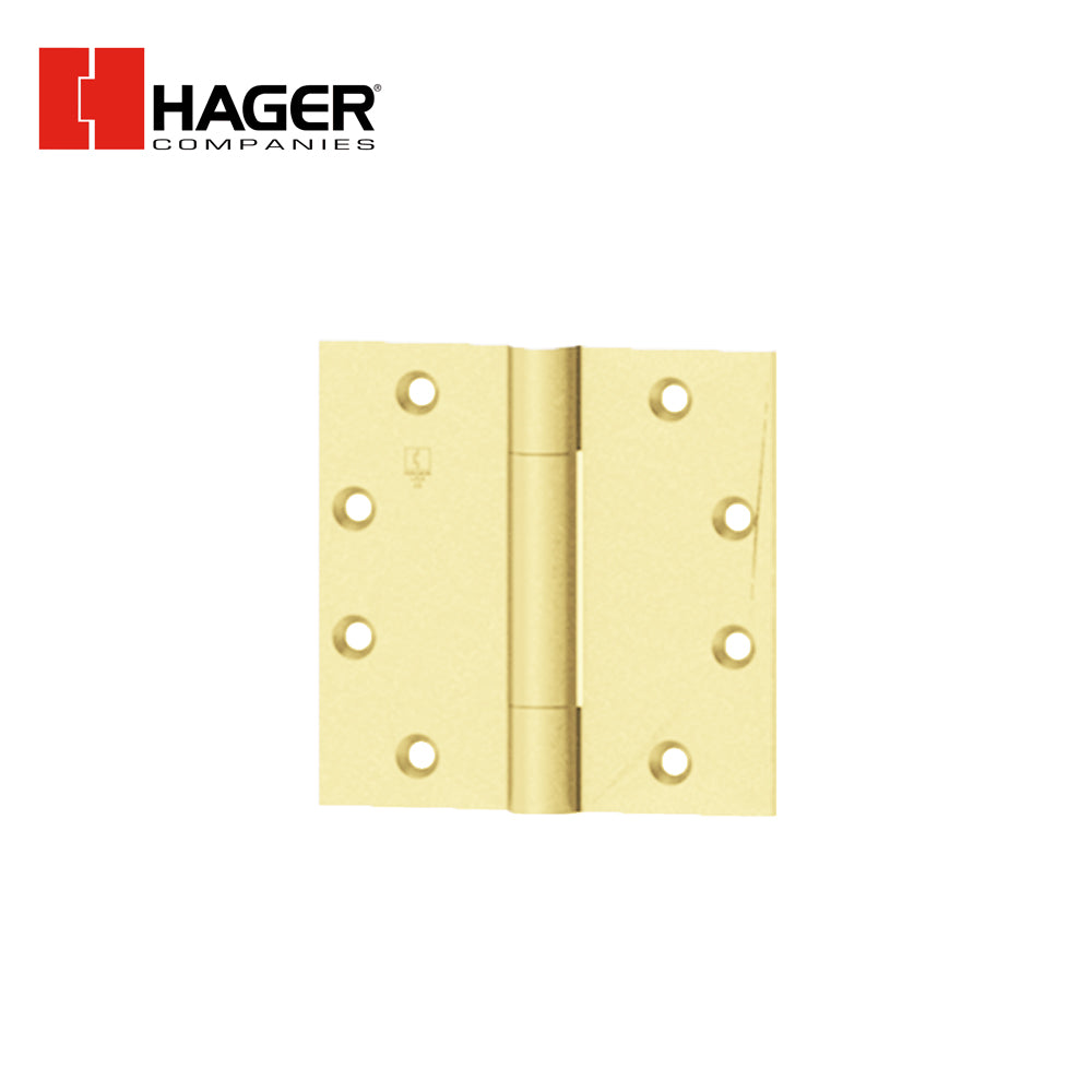 HAGER - AB750 5X5 US3 - Full Mortise Concealed Anti-Friction Bearing Hinge - Heavy Weight - 3 Knuckle 5 by 5 - Bright Brass-605