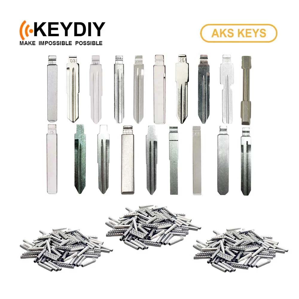 KEYDIY Remote Flip Key Blades and Roll Pins Bundle
