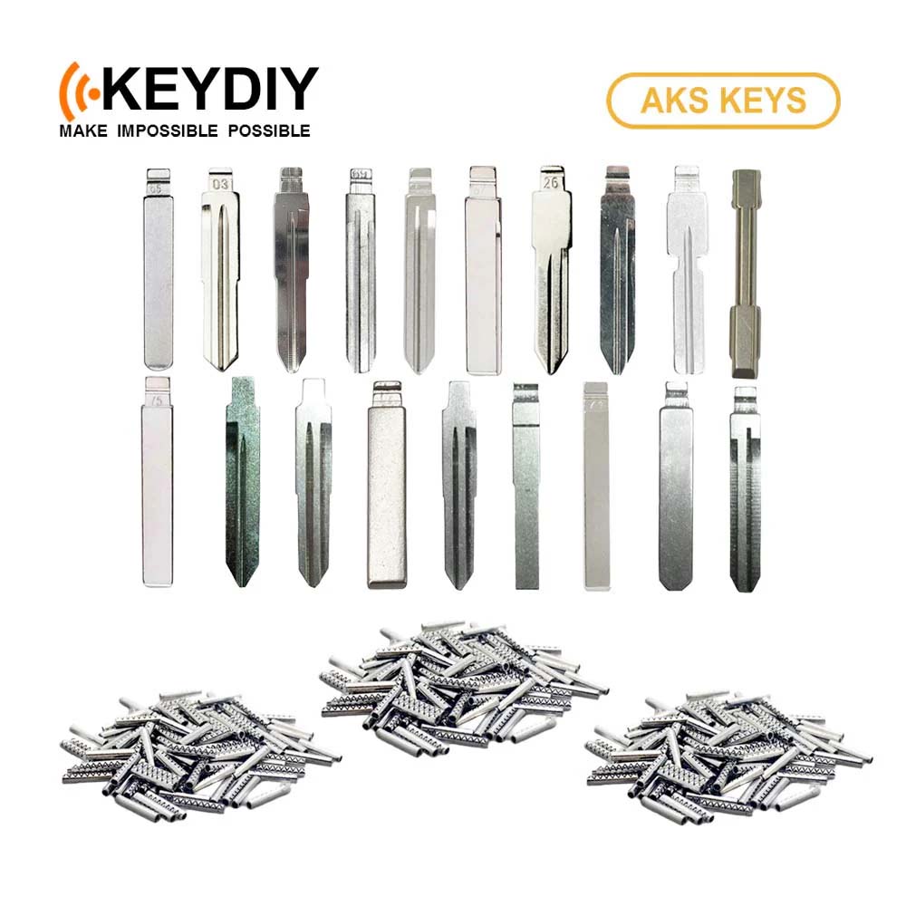 KEYDIY Remote Flip Key Blades and Roll Pins Bundle